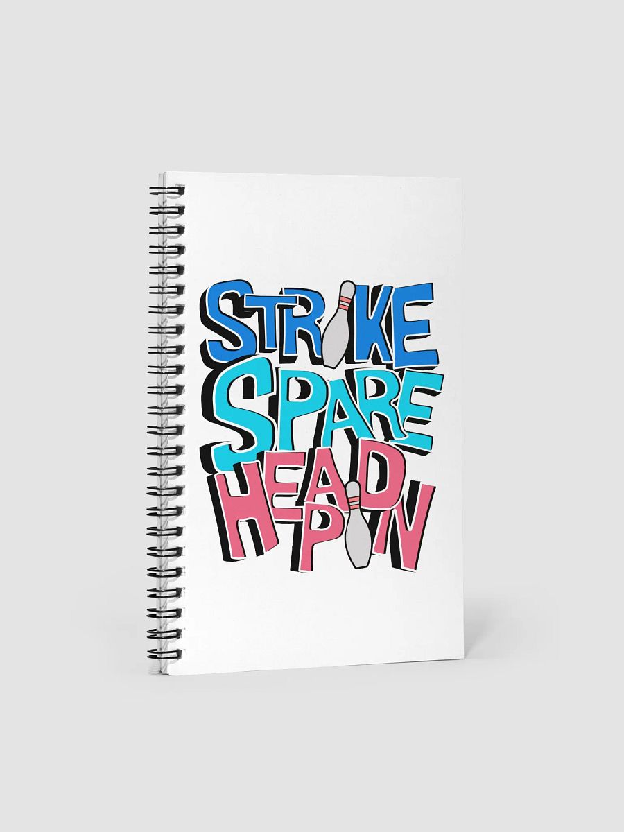 Strike Spare Headpin Bowling Spiral Notebook product image (2)