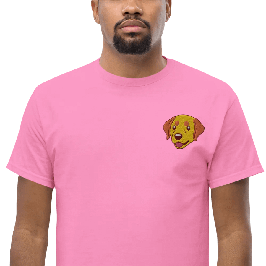 Happy Labrador Retriever Dog Embroidered T-Shirt product image (3)