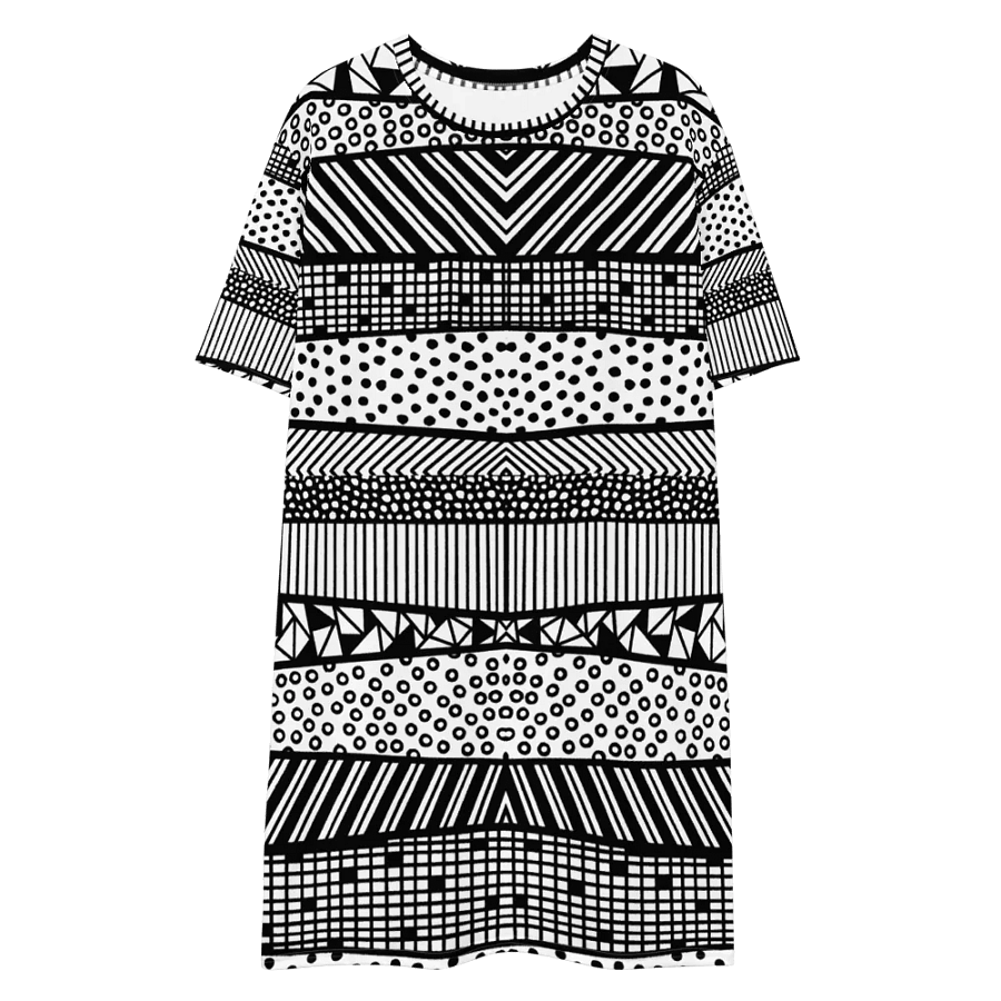 Modern pattern in black and white T-Shirt Dress product image (3)