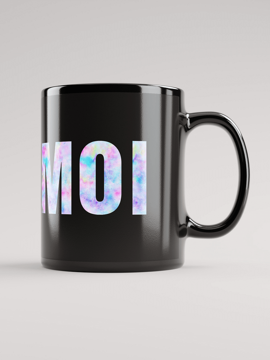 Mug Noir Toi et Moi - Décor abstrait arc-en-ciel - Cadeau couple product image (1)