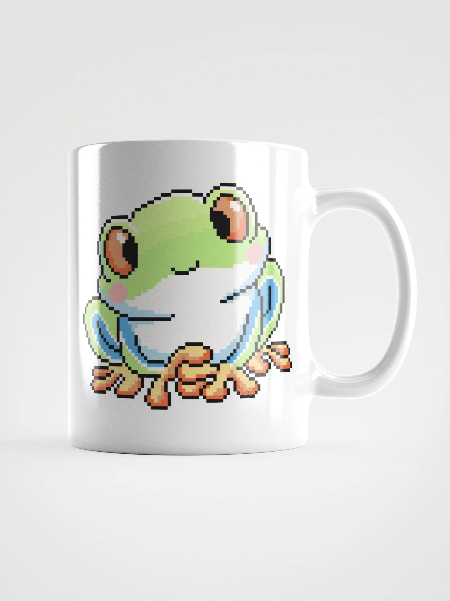 Light Green Rip the Frog White Glossy Mug product image (2)