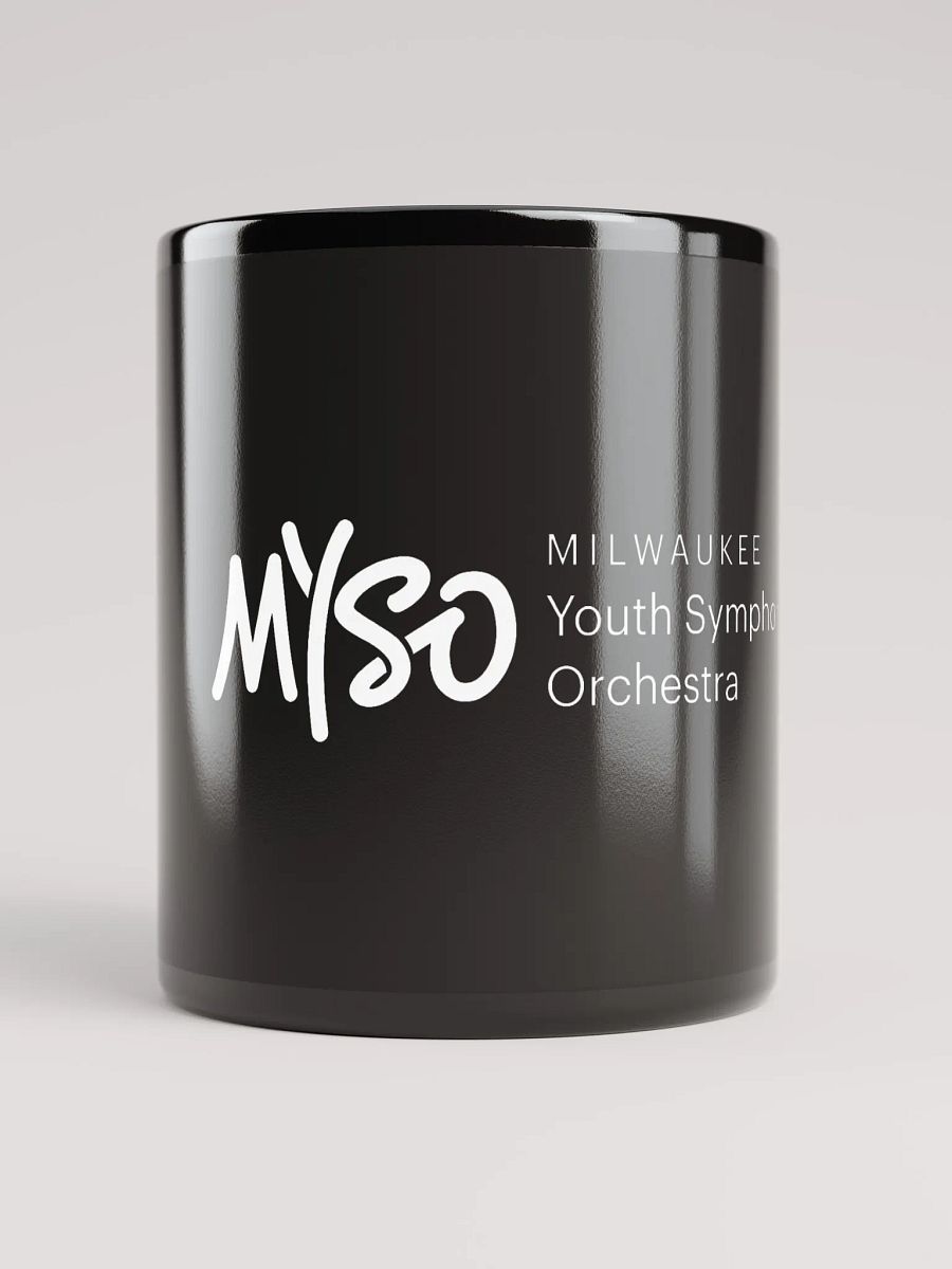 MYSO Black Coffee Mug with White Full Logo product image (5)