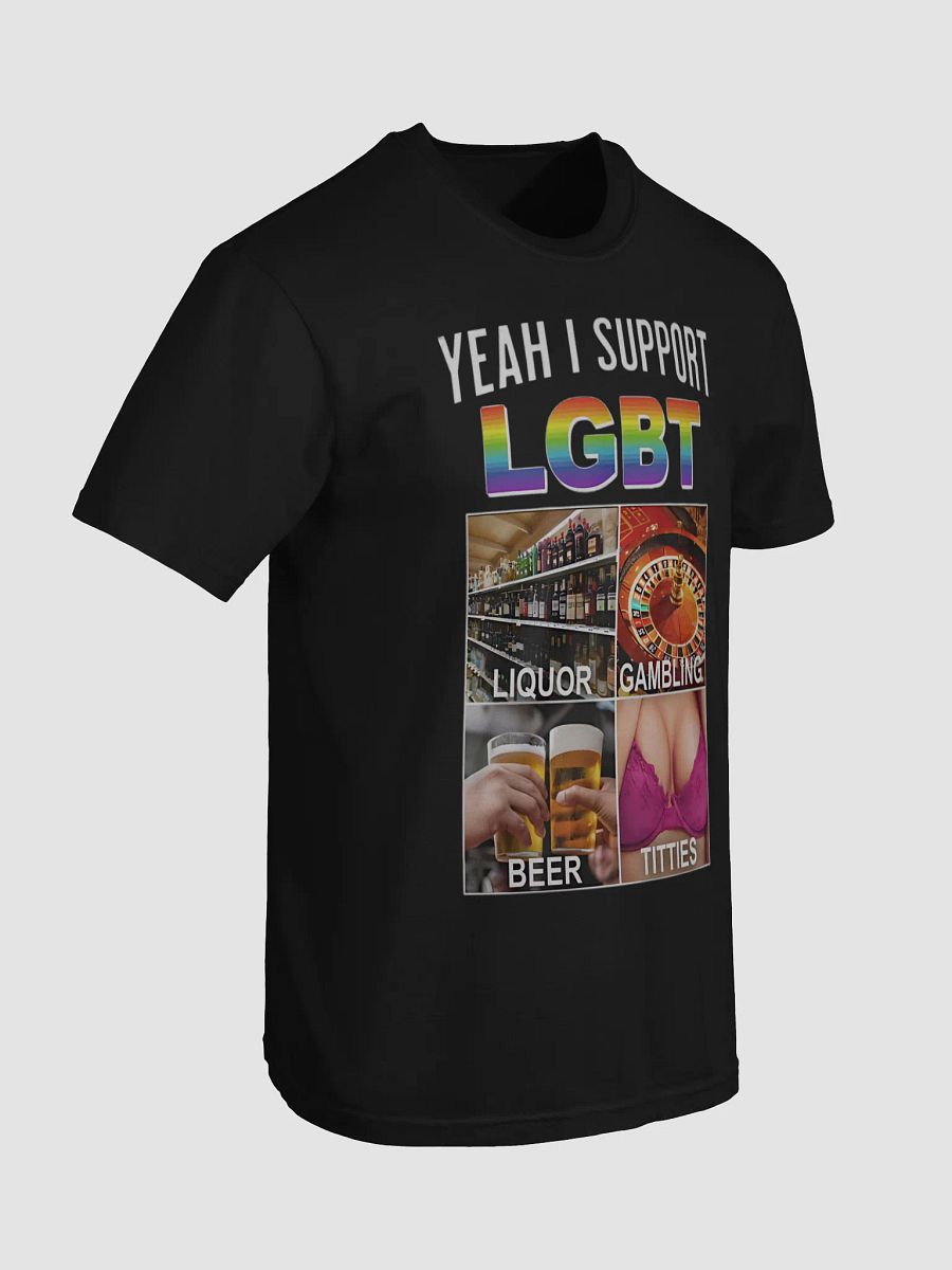 Funny LGBT Parody T-Shirt – Liquor, Gambling, Beer, Titties product image (4)