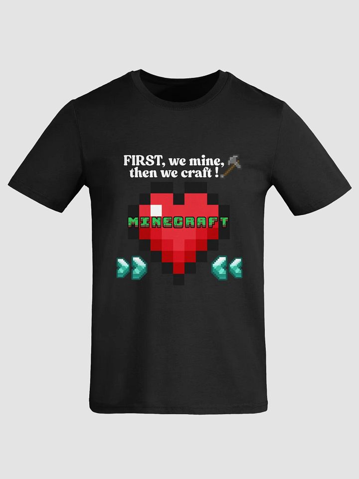 Pixelated Minecraft Heart Organic T-Shirt product image (1)