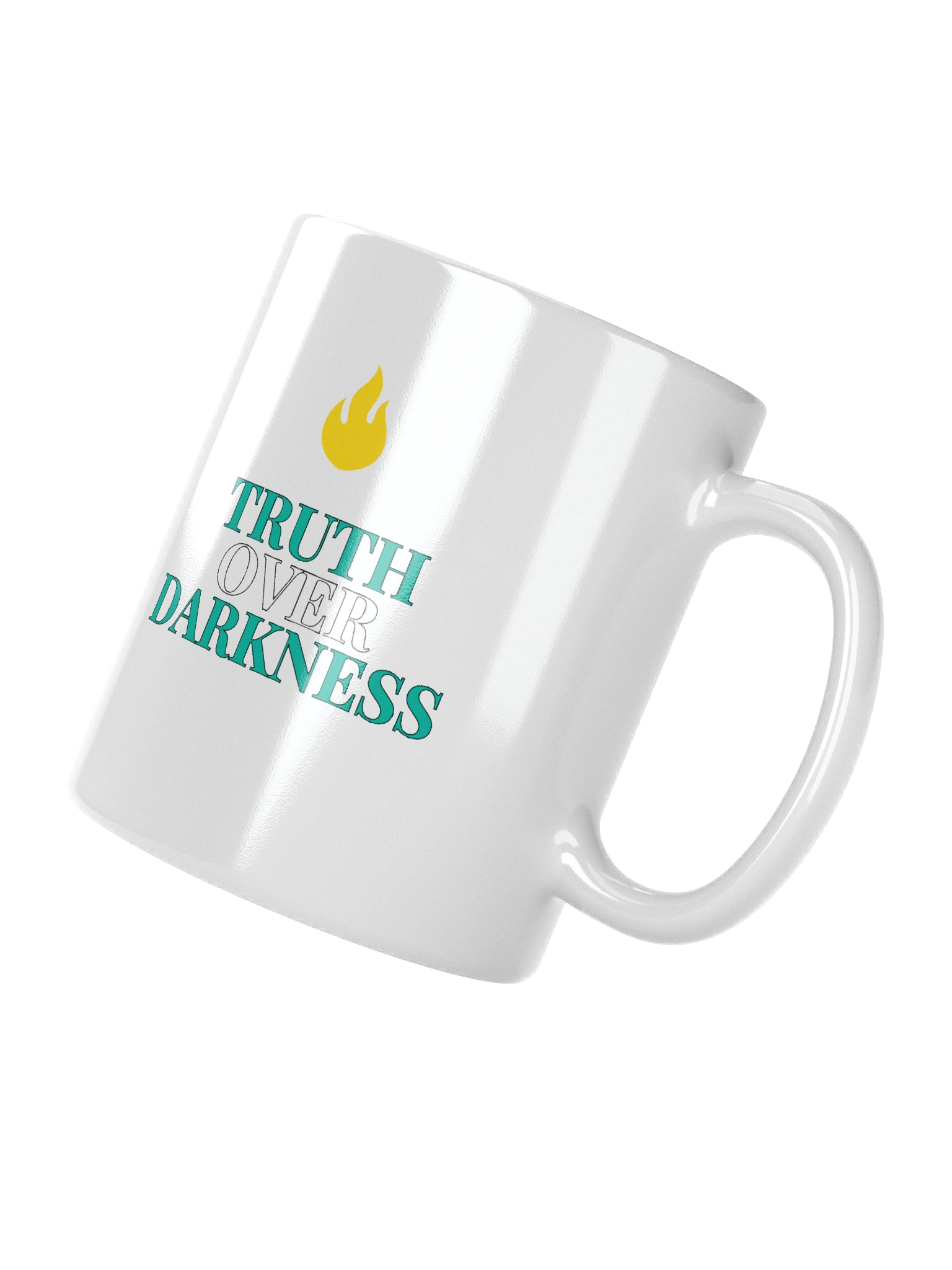 Truth Over Darkness Flame White Mug - LTW product image (9)