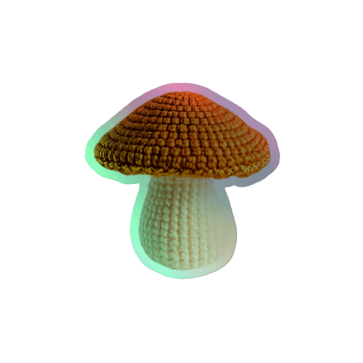 CozyAvocado Kiss-Cut Holographic Sticker Sheet Mushroom #2 product image (2)