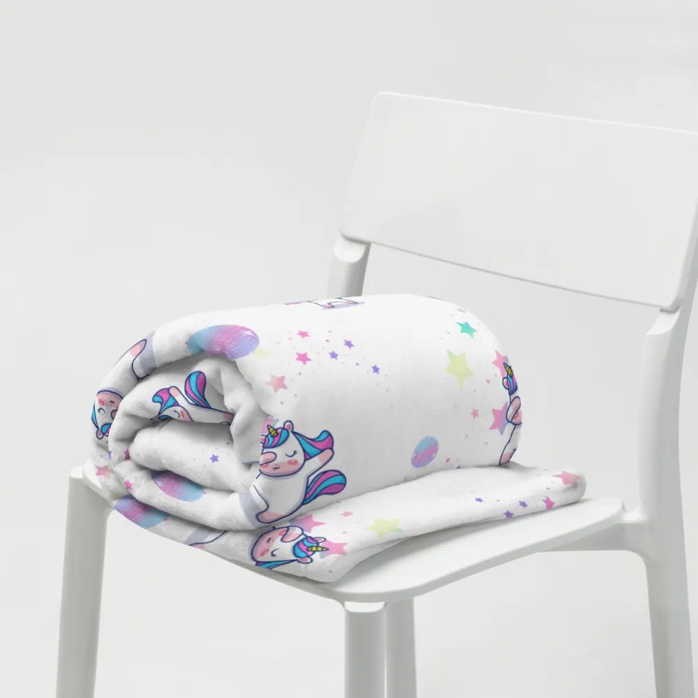 Disco Dabbing Unicorn Throw Blanket product image (10)