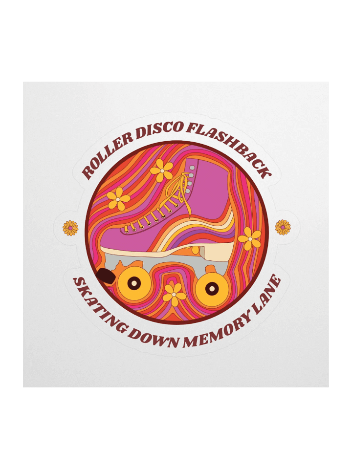 Retro Roller Skate Dream Kiss Cut Sticker product image (1)