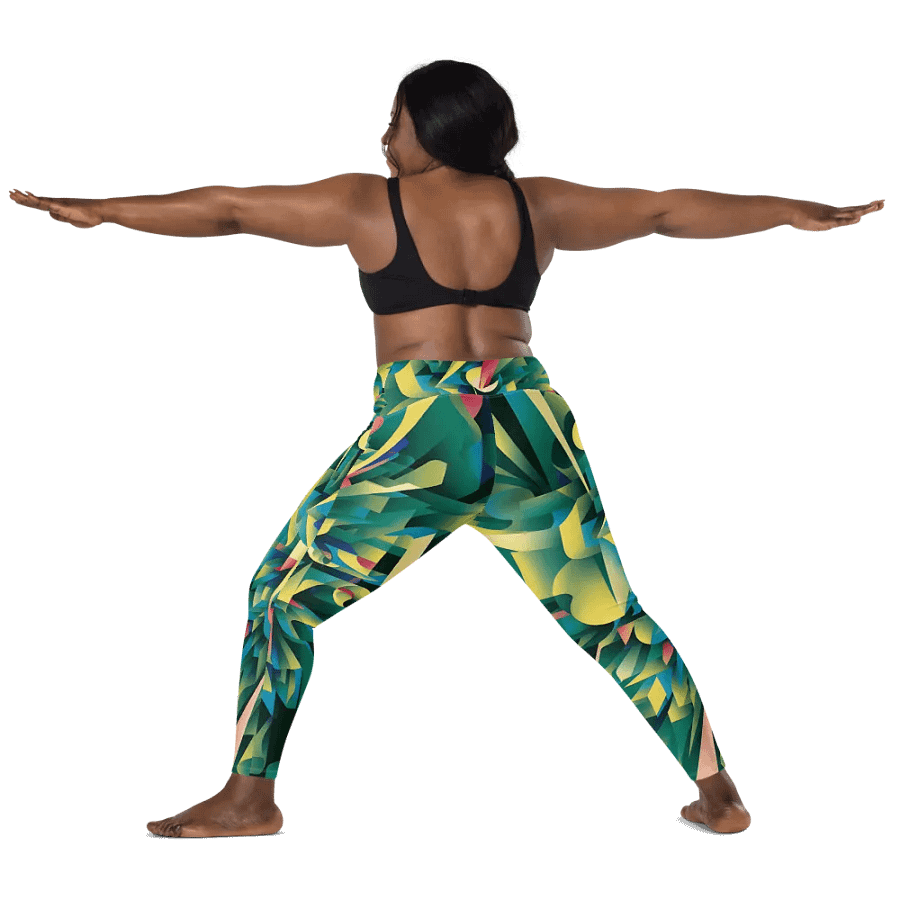 Abstract Lithographic Pattern Design Leggings with pockets - V8 product image (4)