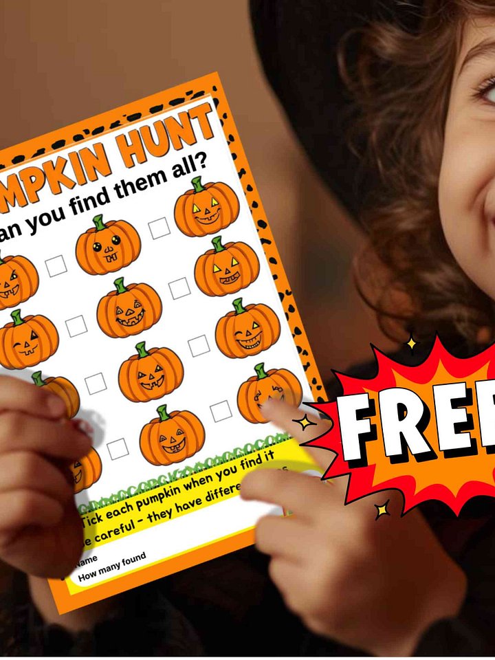 Printable Halloween Pumpkin Hunt Game for Kids – Fun Party Activity product image (2)