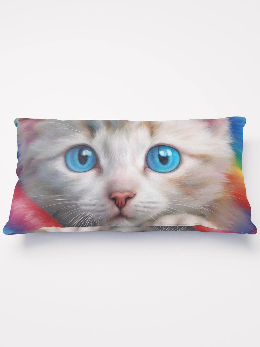 Whimsical Blue-Eyed Kitten Pillow product image (1)