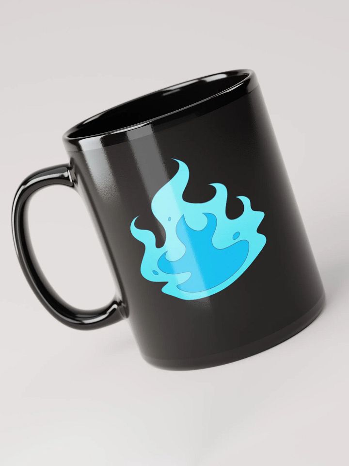 Blue Fire Black Glossy Mug product image (1)