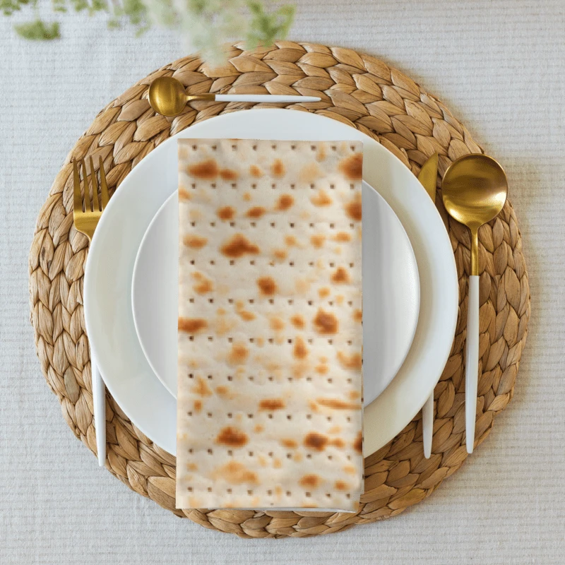 Passover Cloth Napkins- Matzah Pattern product image (3)