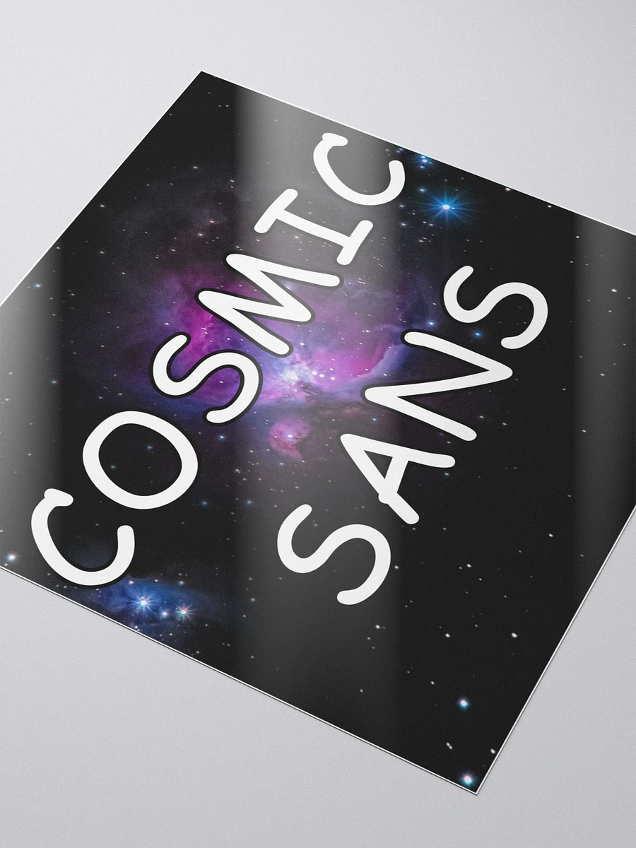 Cosmic Sans bubble free stickers product image (3)