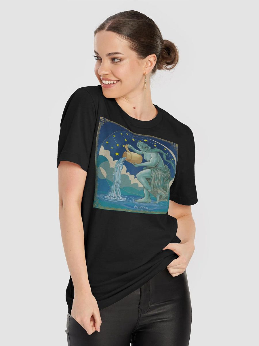 Aquarius Zodiac Unisex Supersoft T-Shirt with Celestial Design. product image (9)