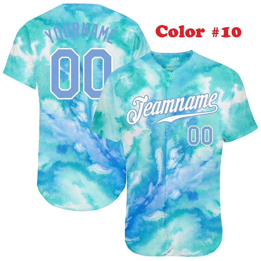 Authentic Baseball Jersey, Custom Baseball Jersey, Personalized Sport Jersey, Multi Colorful and Patterns Color product image (188)