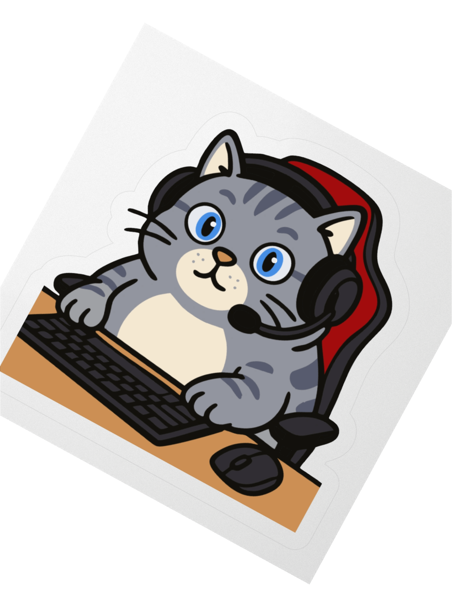 westley the gamer cat sticker product image (5)