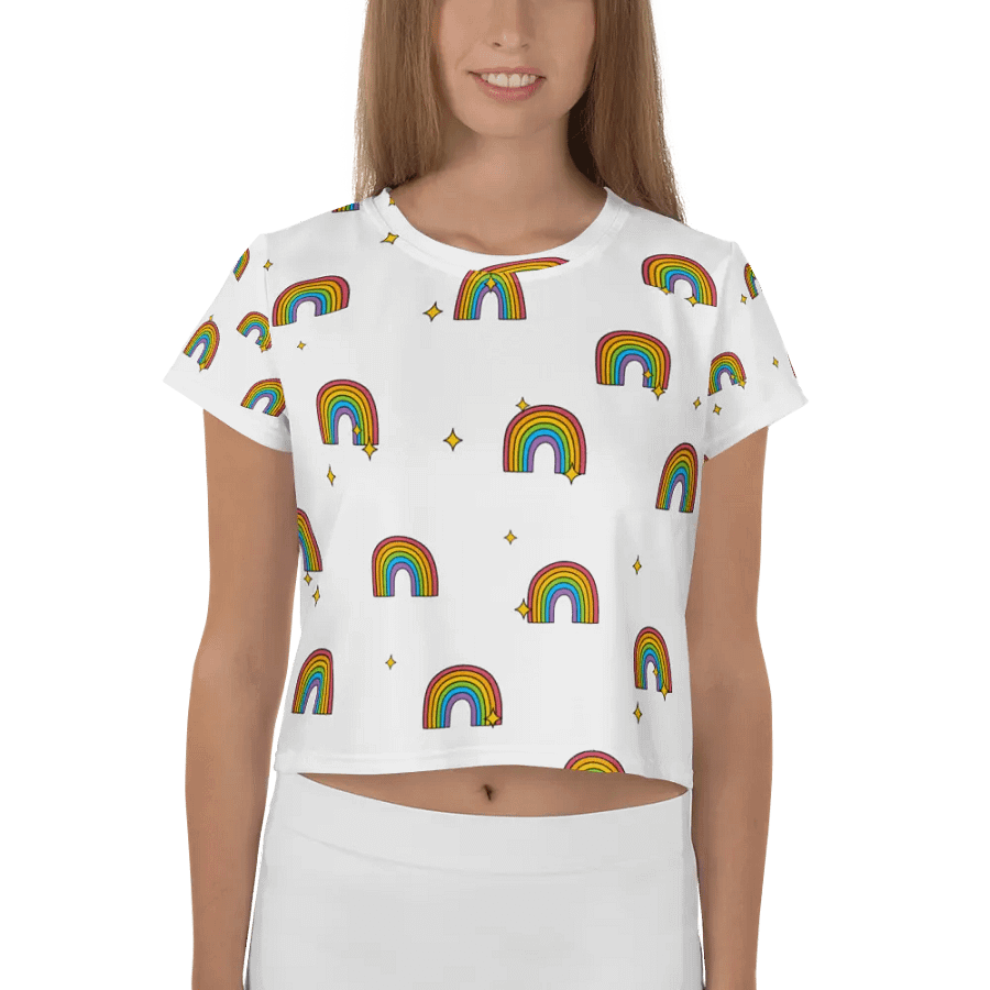Rainbow Dreams All-Over Crop Tee product image (1)