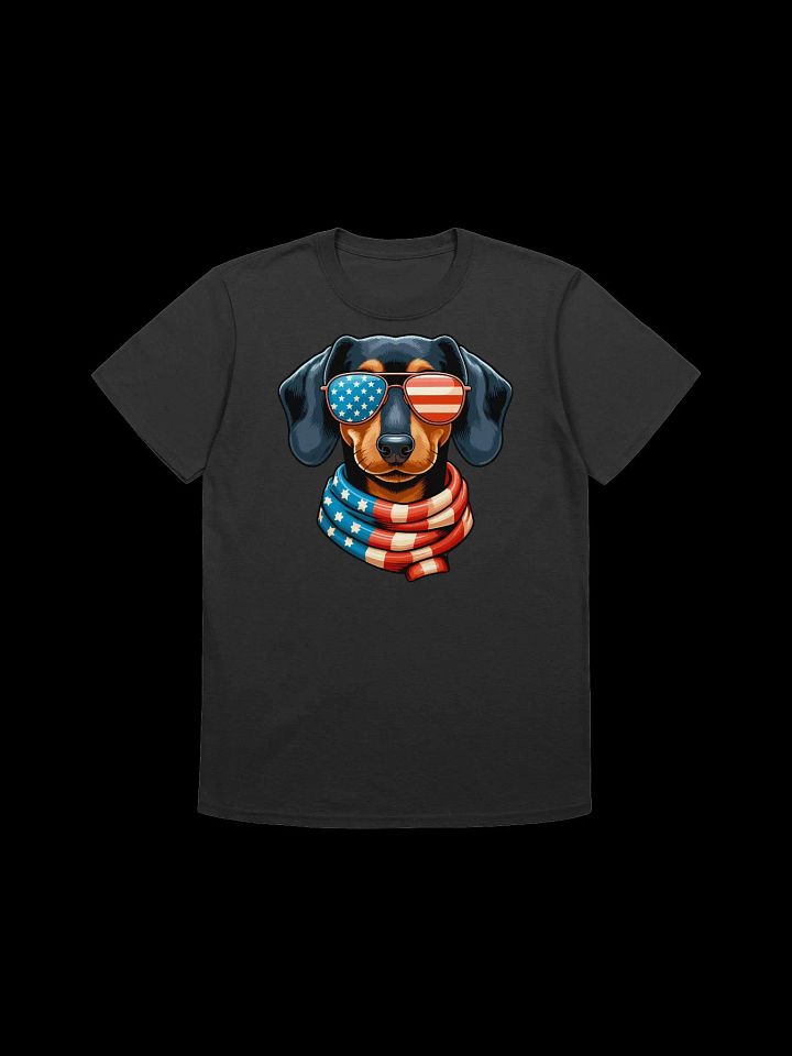Patriotic Dachshund - American Flag Dog Graphic T-Shirt product image (1)