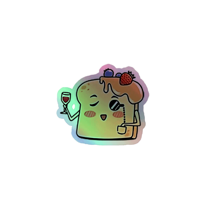 Fancy Toast Sticker (Holographic) product image (1)
