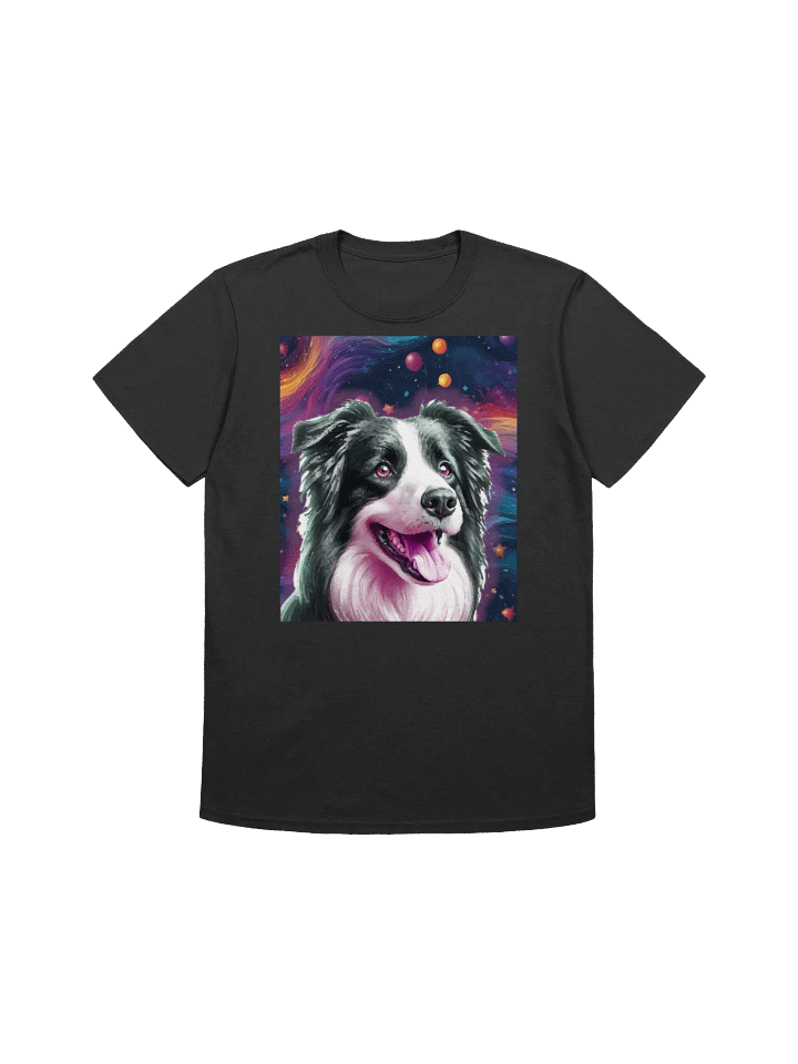 Border Collie Cosmic Swirl Impressionist Dog Art T-Shirt product image (1)
