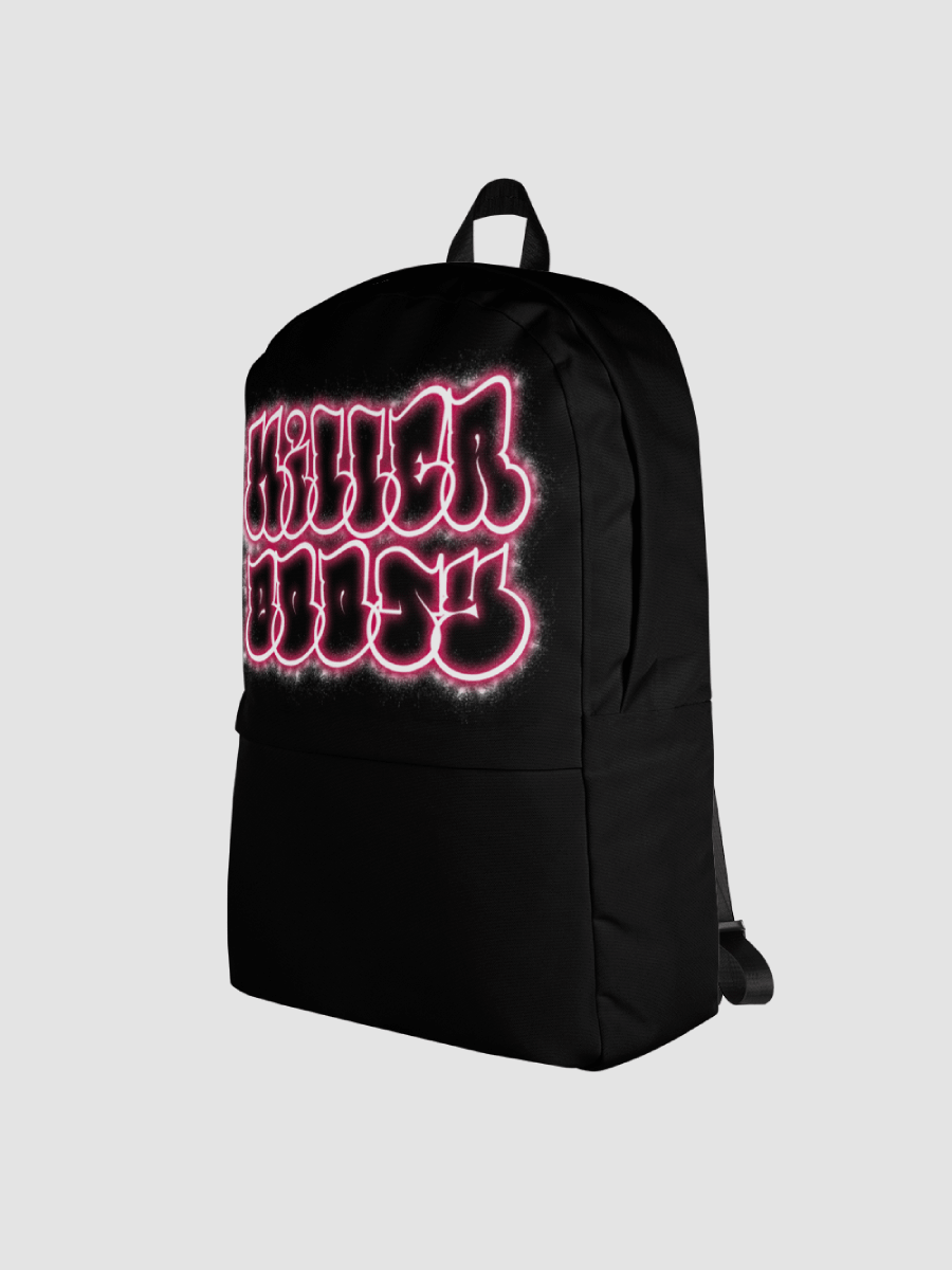 Black Cutesy Graffiti Print Backpack product image (3)