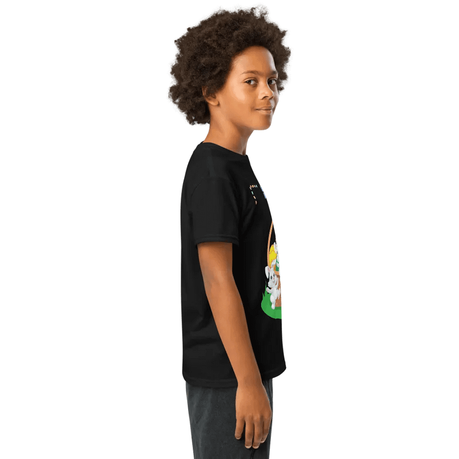Easter Bunny Eggs in a Basket Bonanza Youth Sports Tee product image (3)
