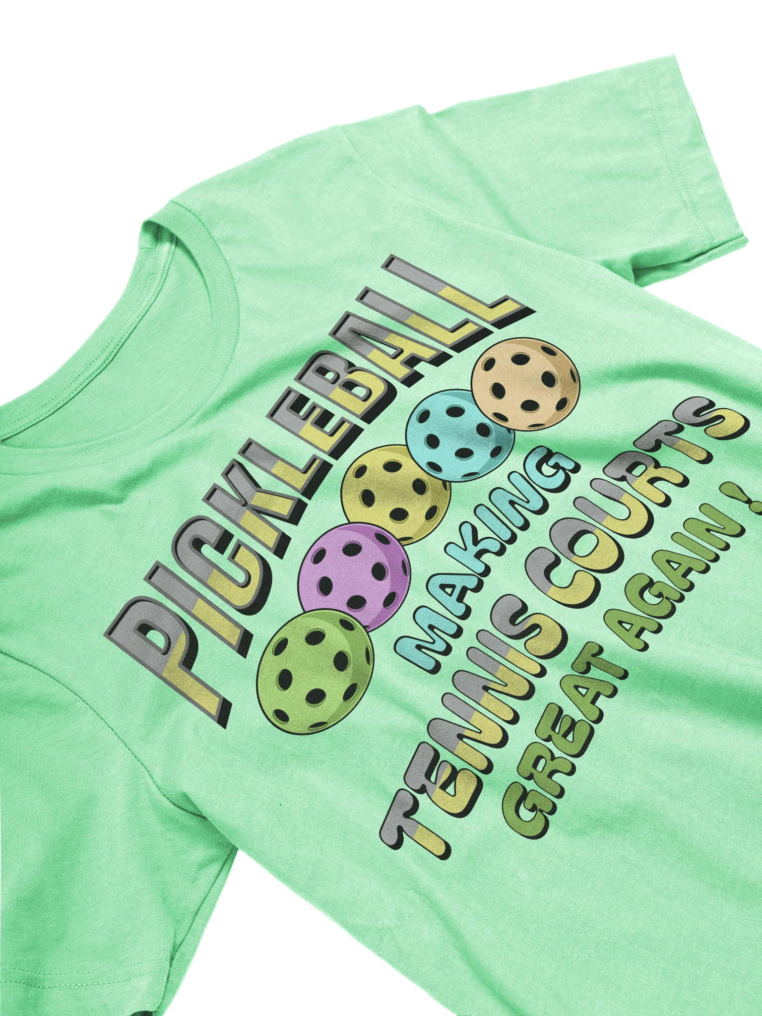 Pickleball Making Tennis Courts Great Again Revolution Tee product image (29)