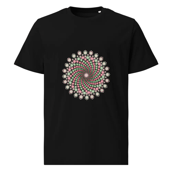 Green and Pink Mandala Organic T-Shirt product image (1)