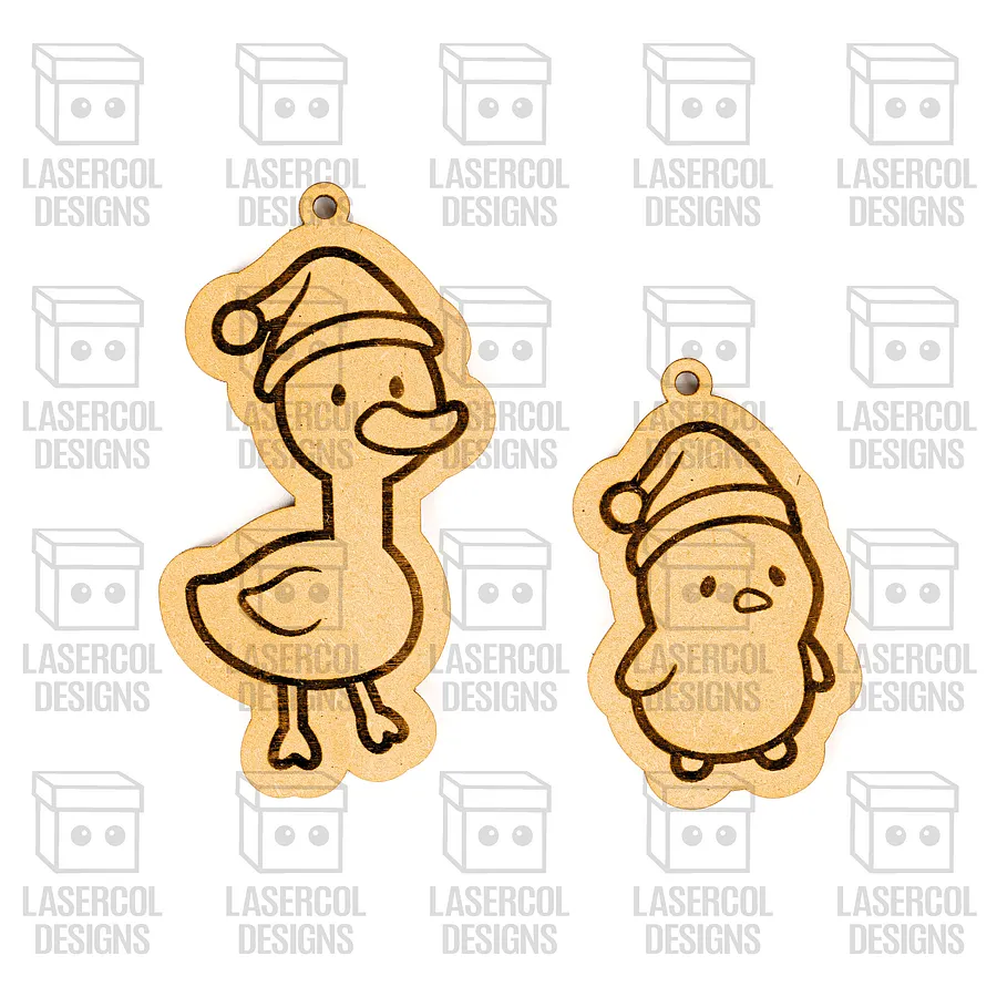 Cute Animals Christmas Ornaments - Laser Cut Files product image (4)