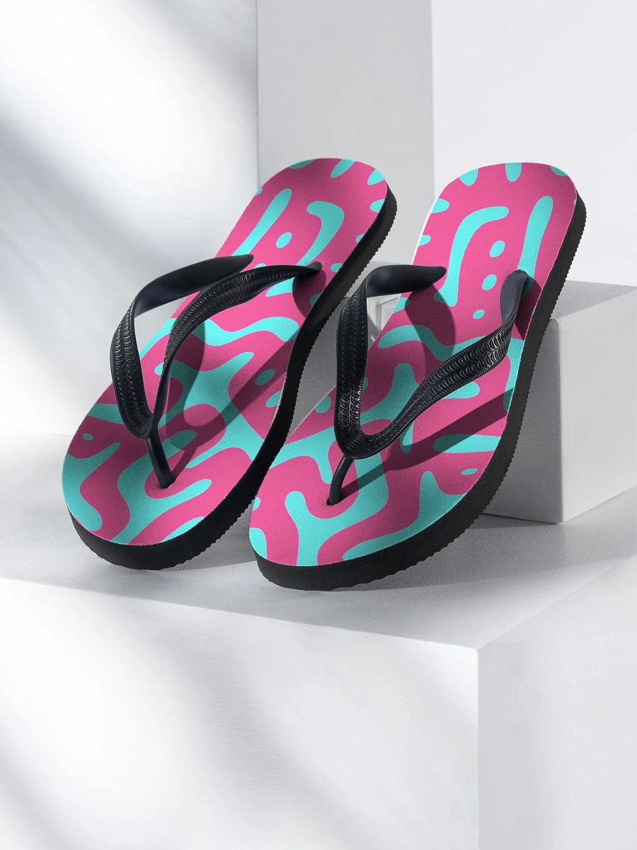 Pink Loves Teal Flip Flops product image (2)