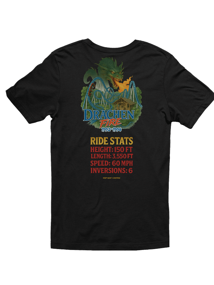 Vintage Drachen Fire Roller Coaster T-Shirt product image (9)