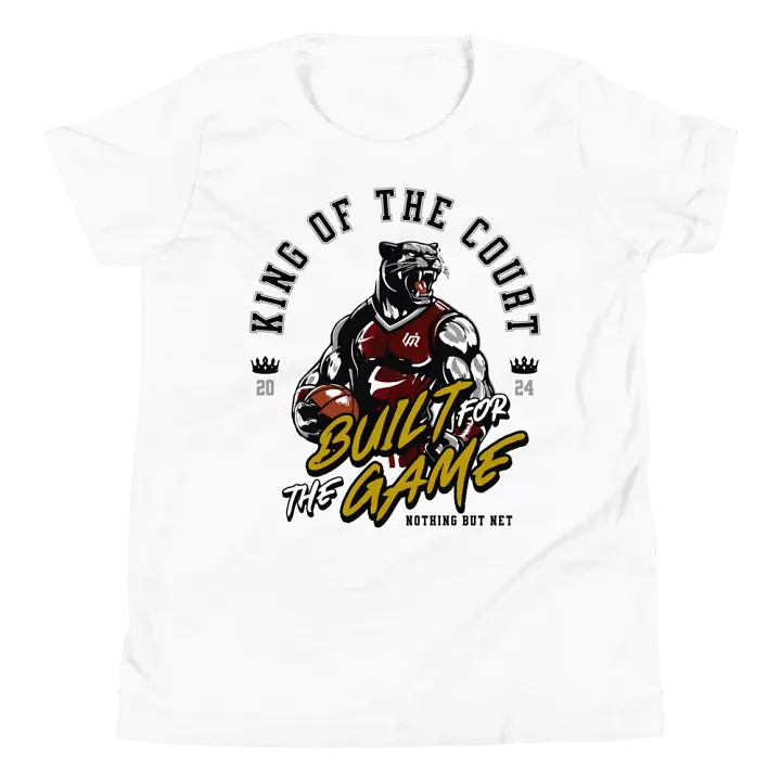 King of the Court Youth T-Shirt Wht product image (1)