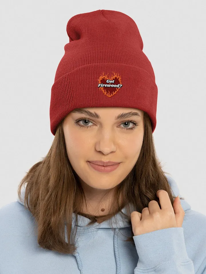 Flaming Heart - Got Firewood? | Embroidered Beanie product image (22)