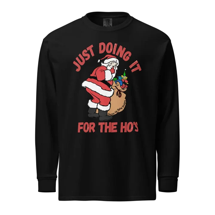 Holiday - Santa Just Doing It For the Ho's- Long-sleeve Comfort Colors product image (2)