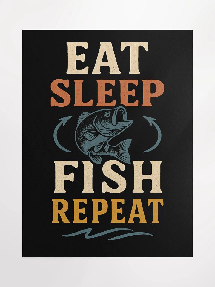 Fishing Poster – Eat Sleep Fish Repeat Wall Art product image (1)