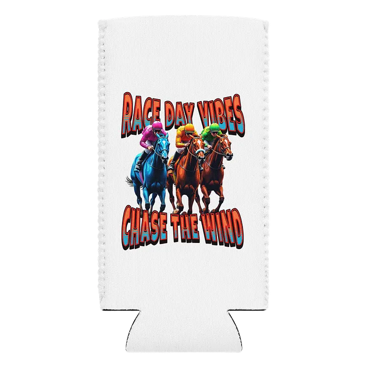 Race Day Vibes Chase The Wind Horse Racing Can Cooler product image (1)