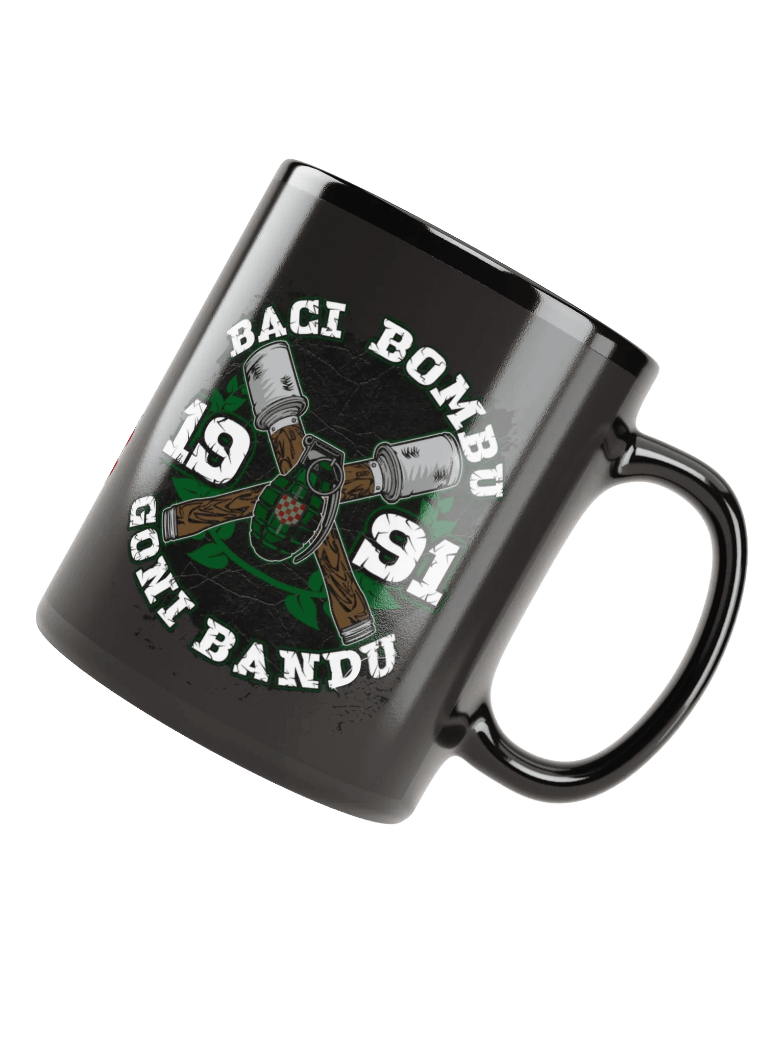 BACI BOMBU Emblem Black Glossy Mug product image (7)