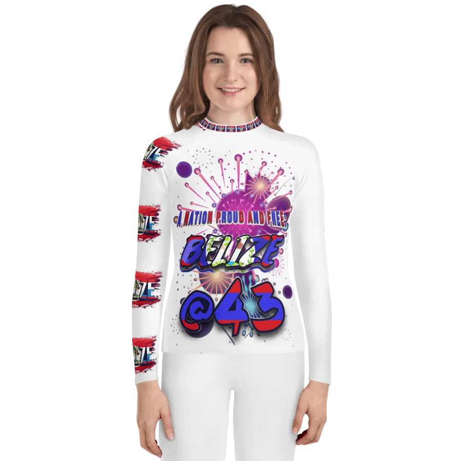 Belize Independence Day Youth Rash Guard product image (3)
