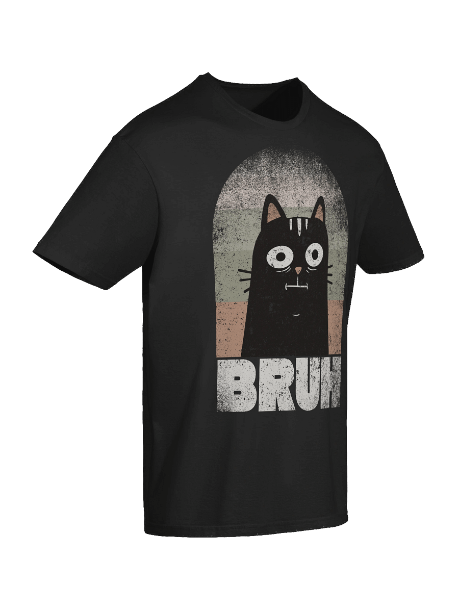 BRUH Black Retro Cat T-Shirt product image (55)