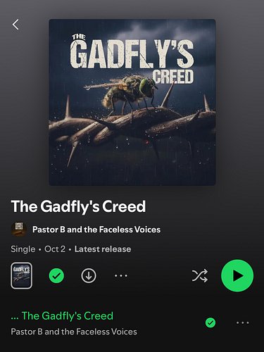 Available wherever you stream music. Check it out! #christianlife #gadflyscreed #christianity