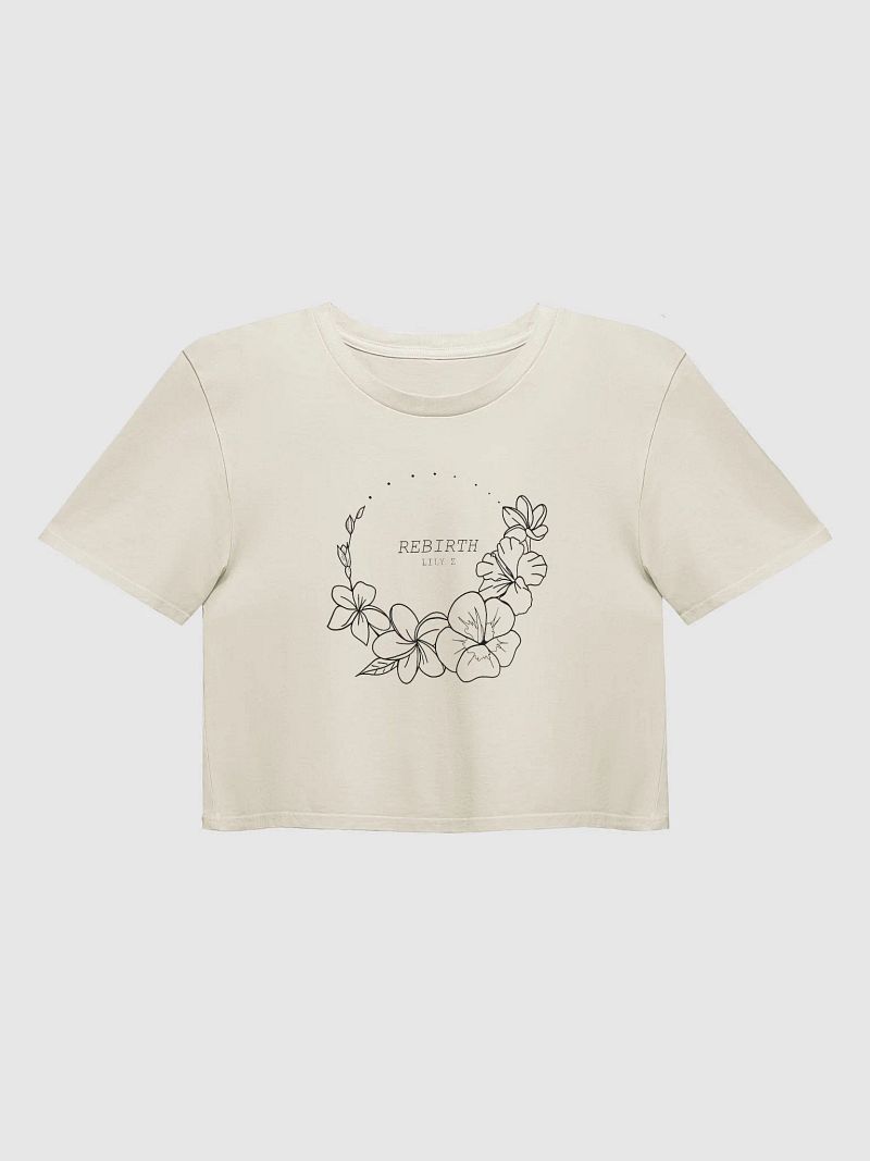 REBIRTH Cropped T-shirt - Cream