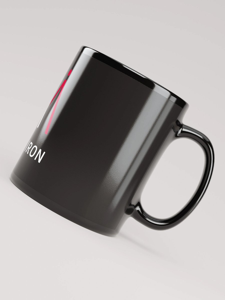 Men of Iron Logo Black Glossy Mug product image (5)