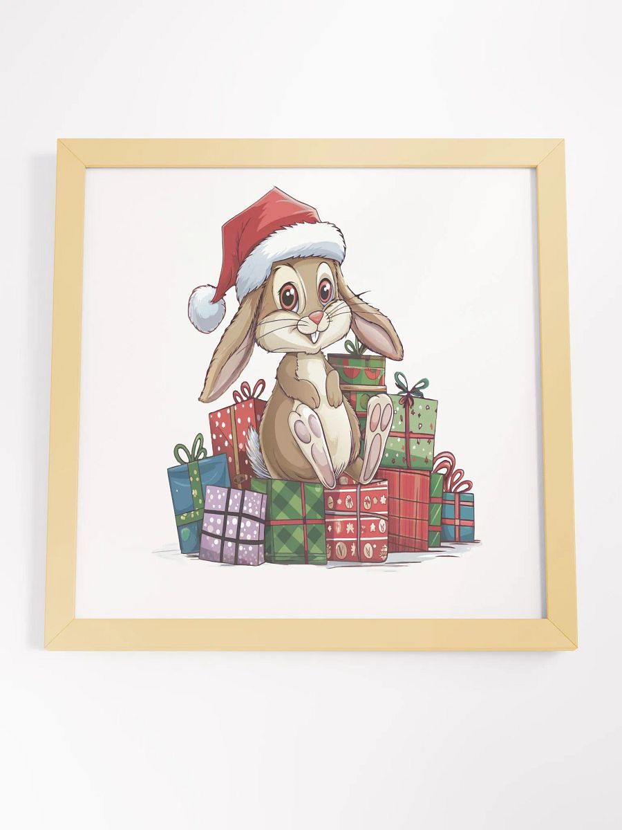Santa Bunny Framed High-Quality Matte Poster (in) product image (4)