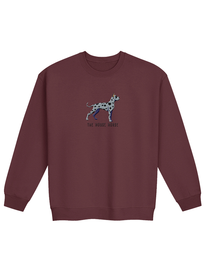 The House Horse Sweatshirt (Embroidered) of a Great Dane(Blue Merle, Cropped Ears) product image (3)