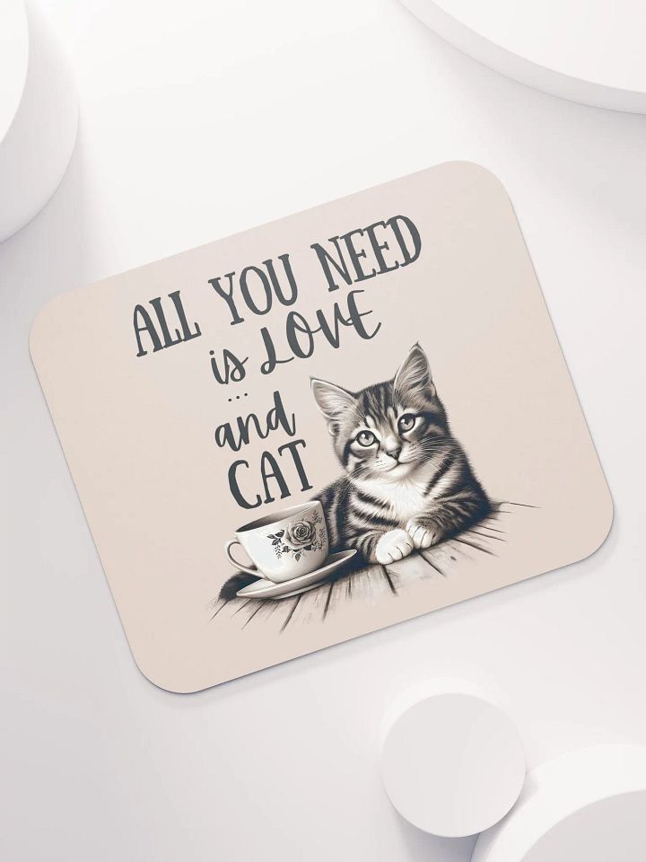 Love & Cat Mouse Pad product image (1)