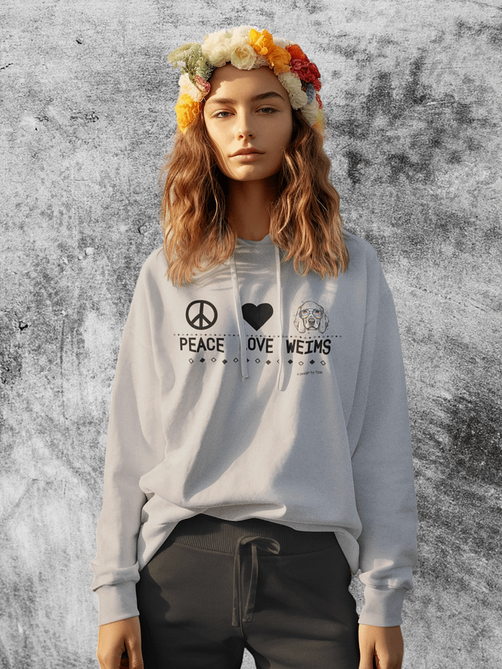 Peace Love Weims - Cotton Heritage Unisex Premium Hoodie product image (1)