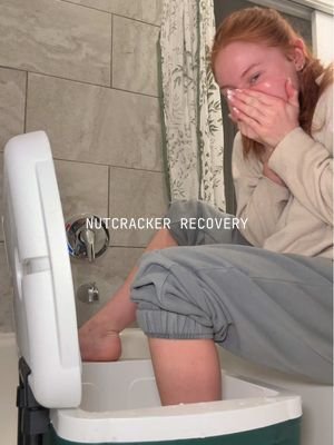 happy nutcracker season! wouldnt be it without some good ole ice foot baths 🥲🩰 and @QuasarMDOfficial red light OF COURSE ❤️ #nutcracker #ballerina #ballettok #ballet #nutcrackerseason @