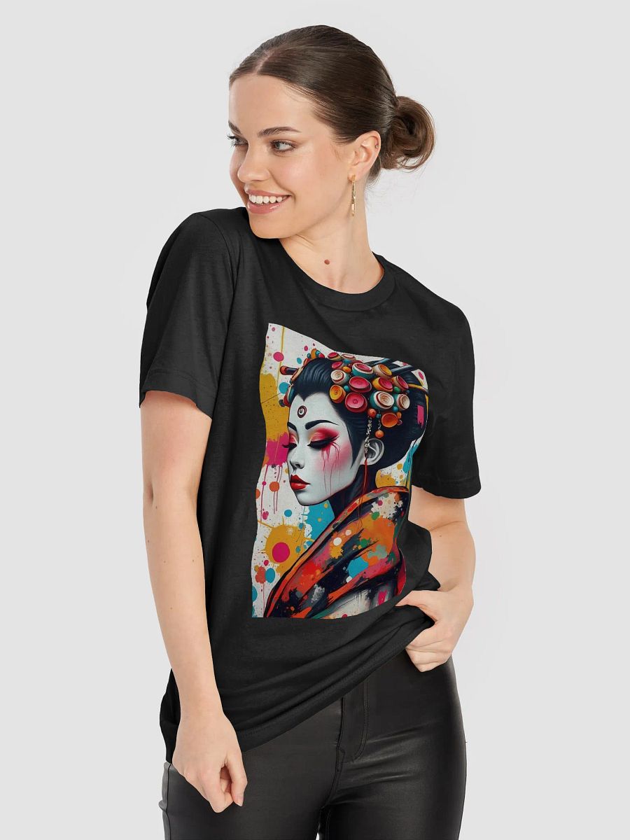 Vibrant Traditional-Inspired Street Art Portrait T-Shirt product image (2)