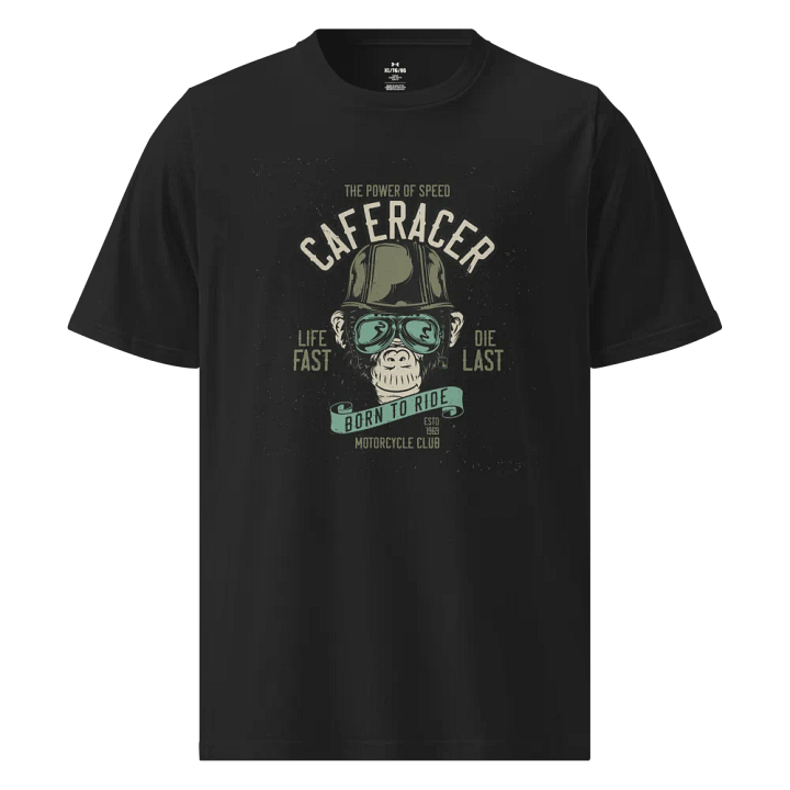 Retro Monkey Motorcycle Helmet T-Shirt by Under Armour® product image (1)